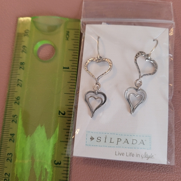 Silpada Heart Earrings New - Picture 3 of 5